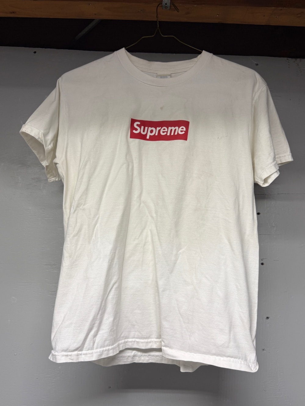 Supreme White Tee with Red Box Logo